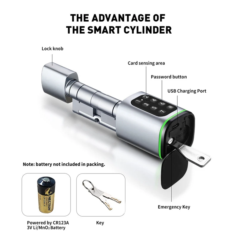 24 時間配達パスワードスワイプカードインテリジェントロック Tongtong アプリ Bluetooth ロック解除盗難防止指紋交換ロック C