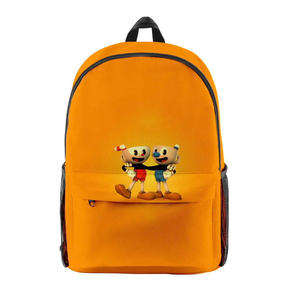 Classic Novelty Anime Cuphead pupil Bookbag Notebook Backpacks 3D Print Oxford Waterproof Boys/Girls Travel Backpacks