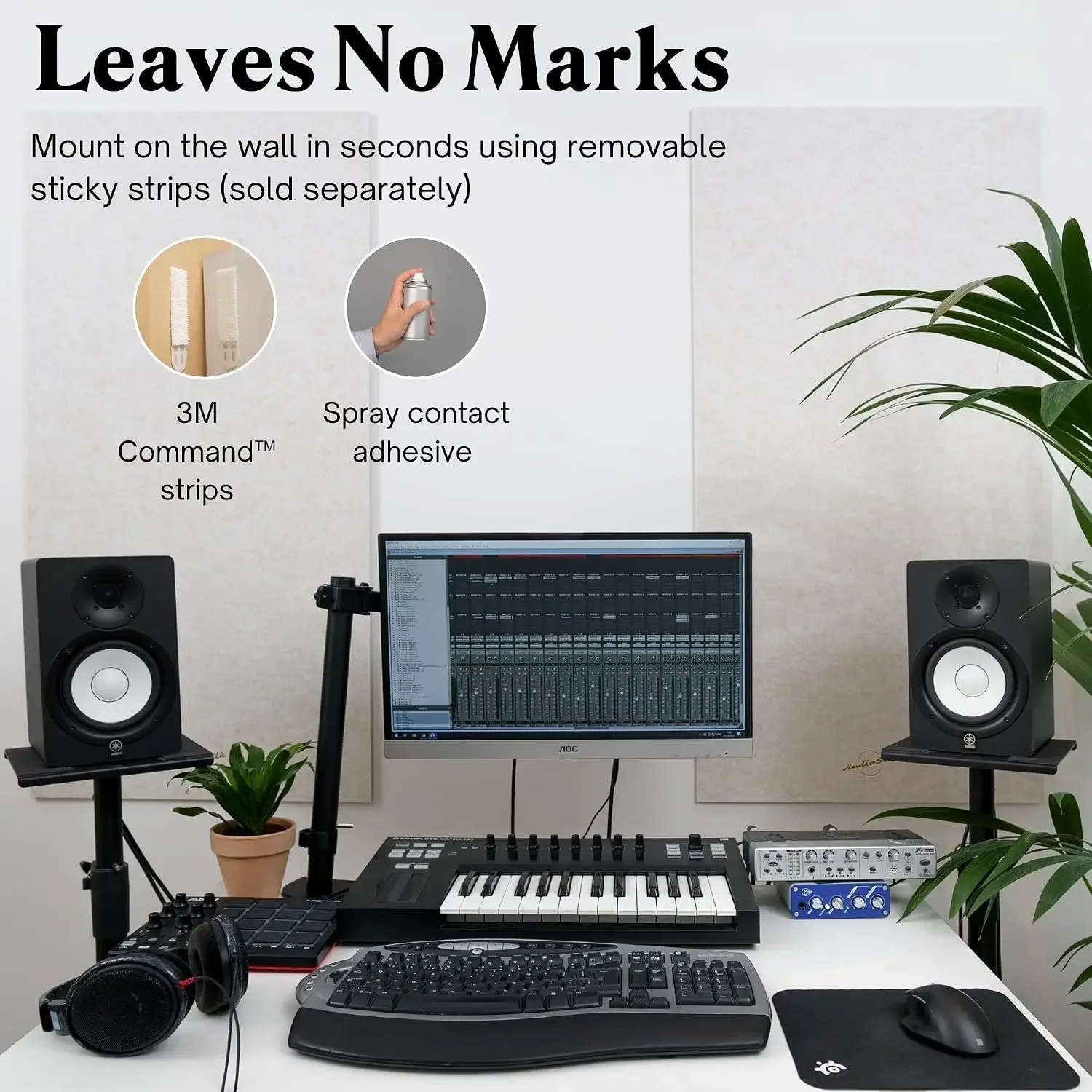 Acoustic Panels, 2 Pack, Large, 46