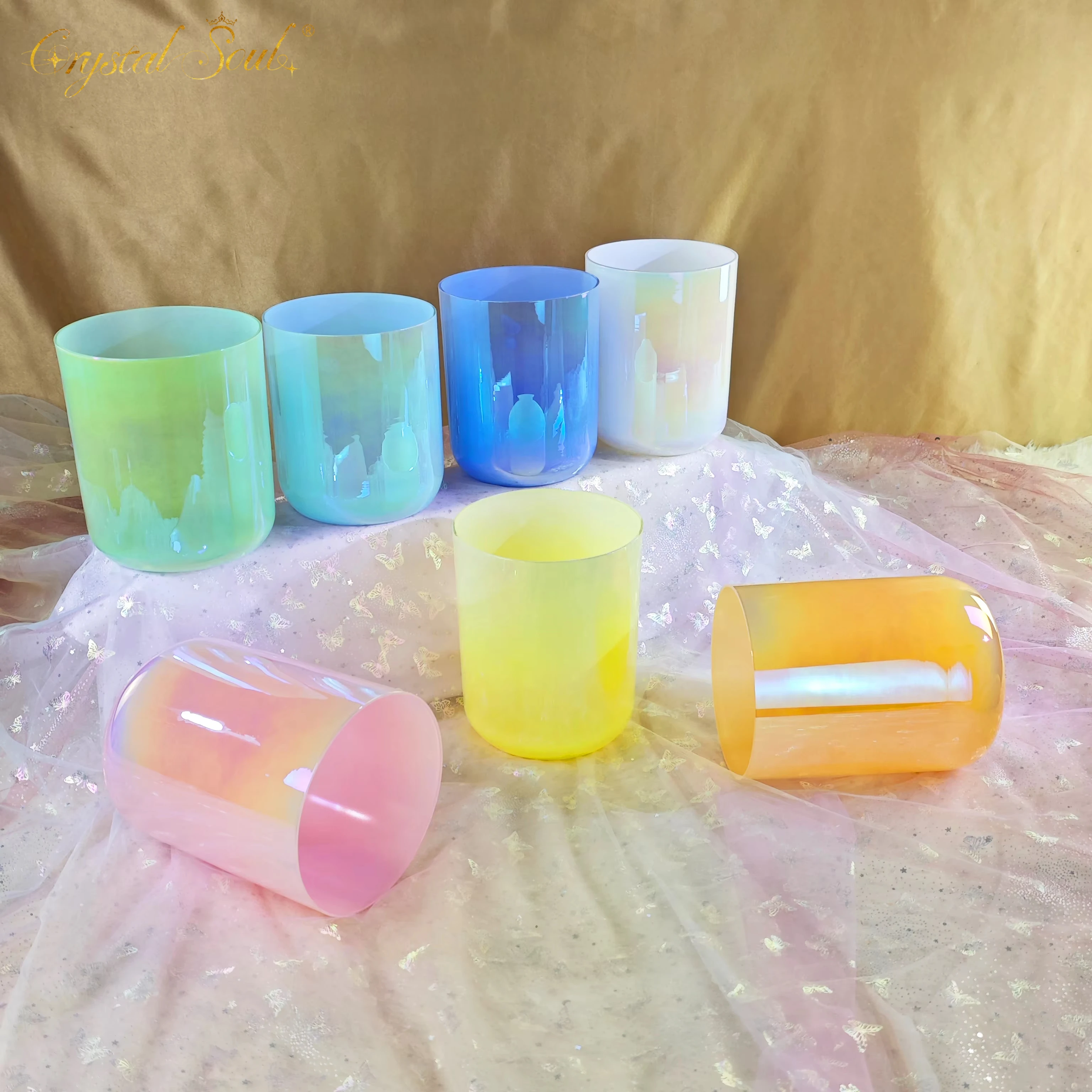 

CrystalSoul 432Hz Cosmic Light Clear Crystal Singing Bowl Alchemy Sound Bowl with bag and accessories