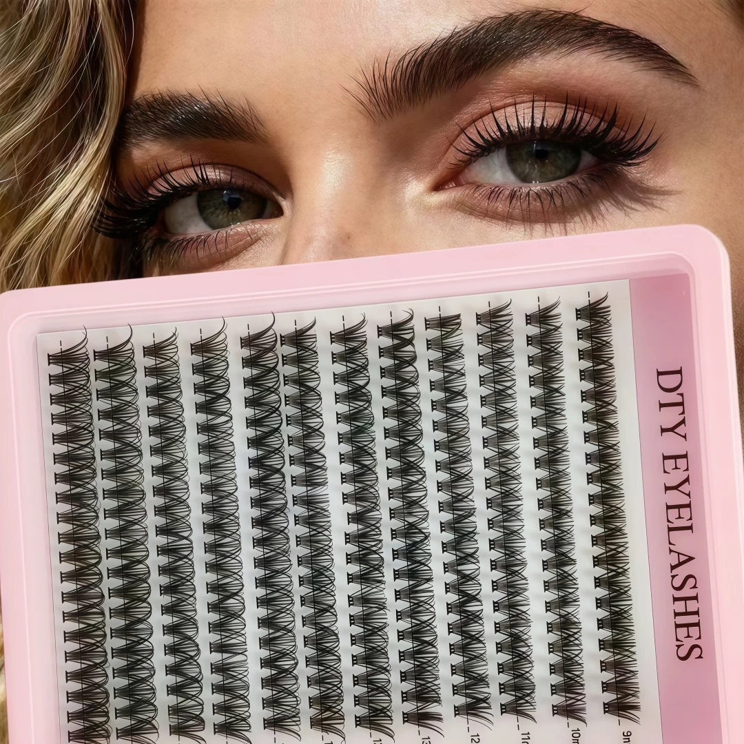 240 Clusters of 40P European and American Cross-Border Eyelashes, Thick Segmented False Eyelashes, Ultra Soft and Large Capacity