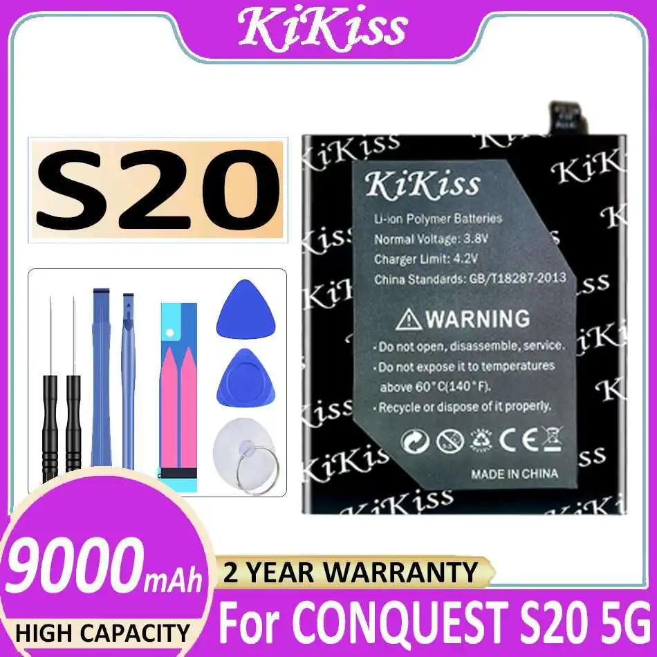 

Mobile Phone Battery For Conquest S20 5G Safe 9000mah Long Lasting