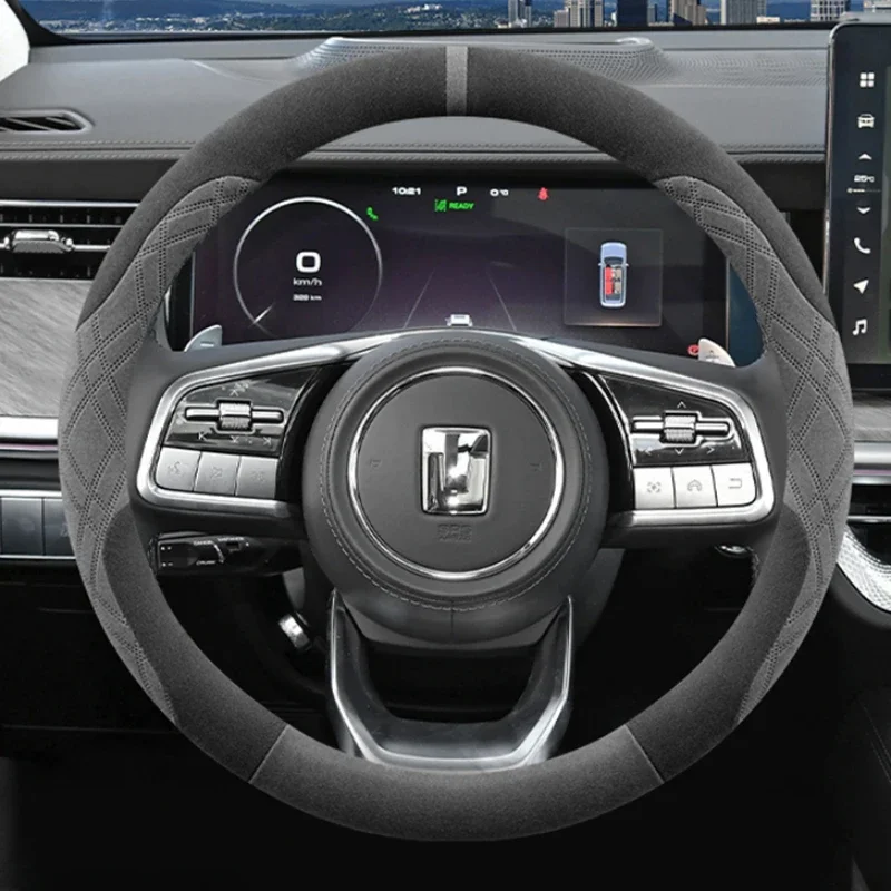 

Suede Leather Car Steering Wheel Cover for TANK 300 400 500 700 2023 2024 2025 Car-styling Auto Accessories