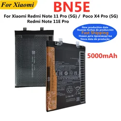 2024 Years BN5E Original Battery For Xiaomi Mi POCO X4 Pro Redmi Note 11 pro / 11E Pro 5G Phone Battery Bateria 5000mAh + Tools