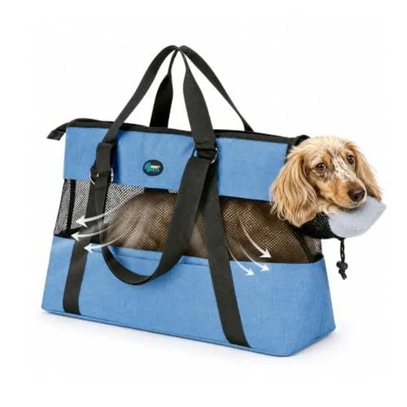 For New Car Pet Bag Double Shoulder Portable Messenger Grid Breathable Pet Product Carrier for Cats