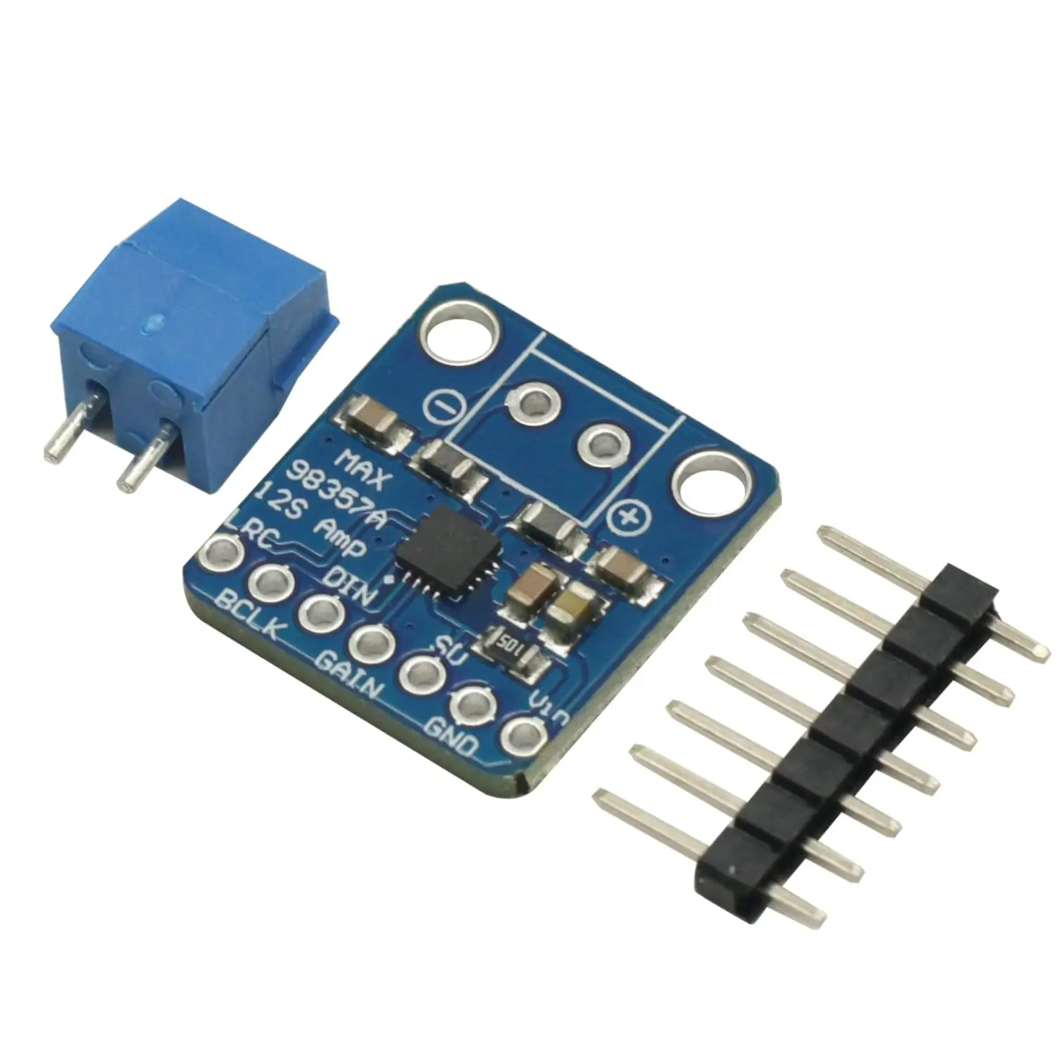 MAX98357 MAX98357A I2S 3W Class D Amplifier Breakout Interface I2S DAC Decoder for Audio Raspberry Pi Esp32 Arduino Zero