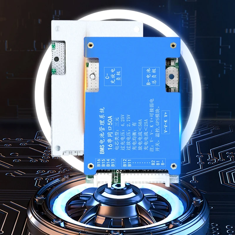 New 16S 50A Ternary Lithium Battery Protection Board 60V Charge And Discharge With Voltage Balance Bms Function For E-Bike