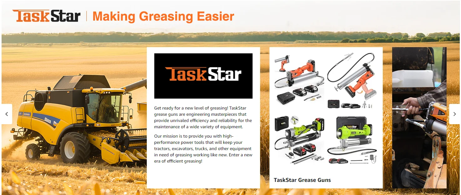 TaskStar 10000PSI Kabelloser Elektrischer Fettpresser 39,4 Zoll Schlauch Automatischer 2-in-1 Fettpresser für Landwirtschaft Werkstatt Schwere Maschinenwartung – Detail 1