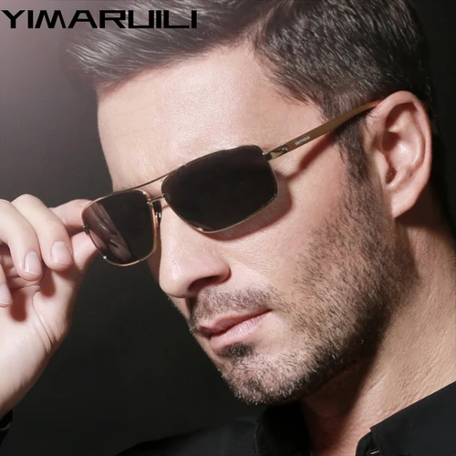 YIMARUILI, gafas de sol polarizadas para hombre, talla grande 148mm, tendencia de moda cuadrada UV400, montura de gafas graduadas ópticas para conducir 2458