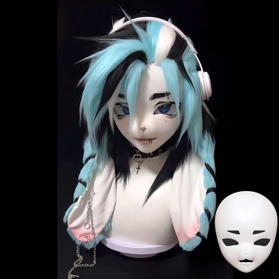 

Базовая маска кигуруми, меховой костюм из смолы, комплект серии, костюм зверя с 3D принтом черепа, костюм фуруита, аксессуары для самостоятельного изготовления