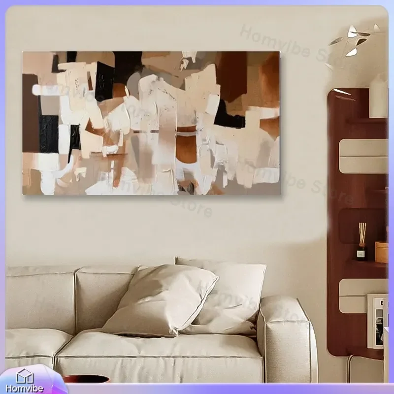 Wabi Sabi Abstract Color Block Canvas Painting Minimalist Modern Wall Art for Living Room Sofa Background Home Decor