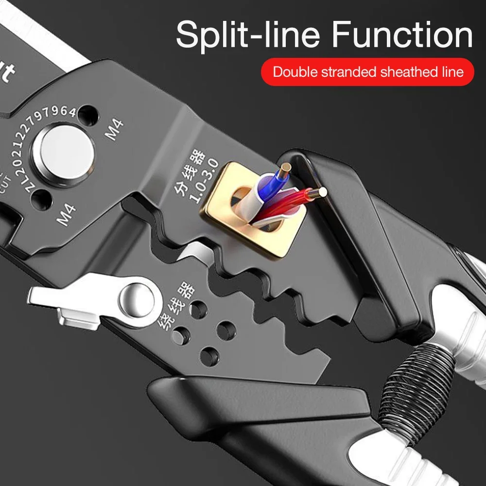 YLONDAO Multifunctional Electrician Special Tools Pulling Wire Cutting Pliers Wire Stripping Pliers Small Copper Pipe Crimping