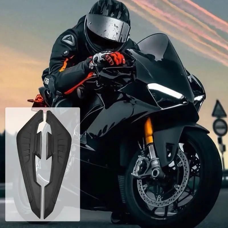 Side Wings For Motorcycle Aerodynamic Dynamic Spoiler Wings Trim Sticker Front Side Spoiler Wing All-Weather Air Deflectors Trim