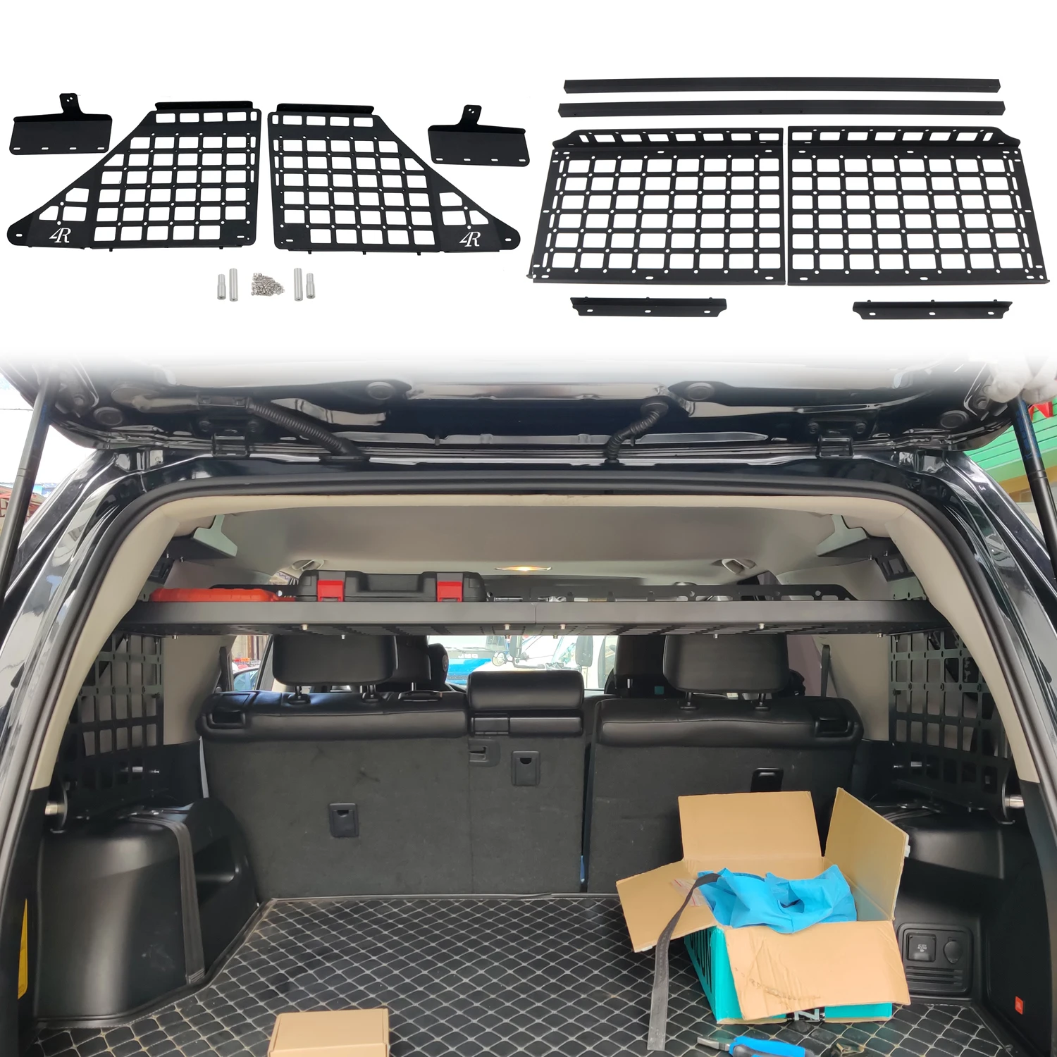 for Toyota 4runner 2010-2023 Interior Window Modular Storage Panel Pair Aluminum Alloy Iron