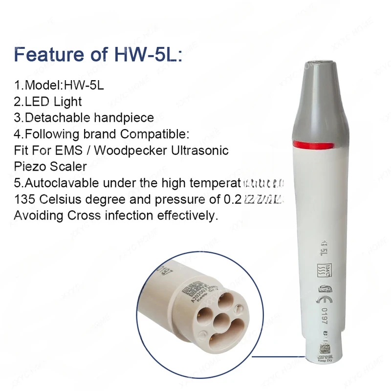 Woodpecker Ultrasonic Handpiece HW-3H/HW-5L Detachable Ultrasound Scaling Handle Dental Tools