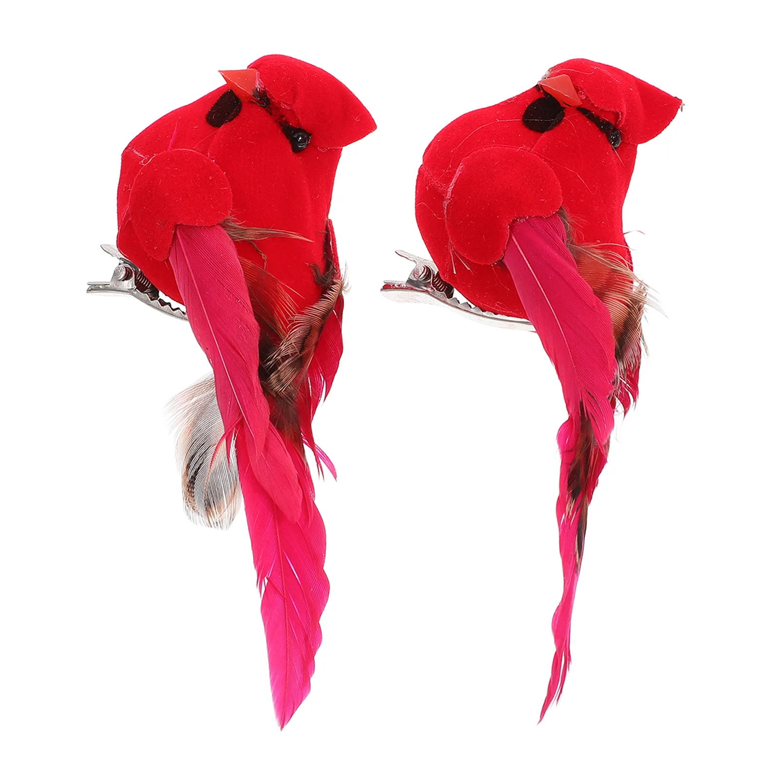 

2pcs Bird Artificial Christmas Birds Decoration Clip for Christmas Tree Ornaments Festive Artificial Birds Garden Holiday