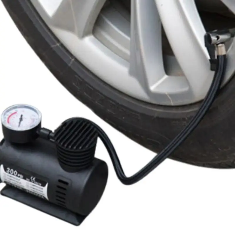 Portable Air Compressor 300PSI 12V Car Air Pump Mini Electric Air Compressor Automatic Tire Pressure Test Pump For Bicycle Ball