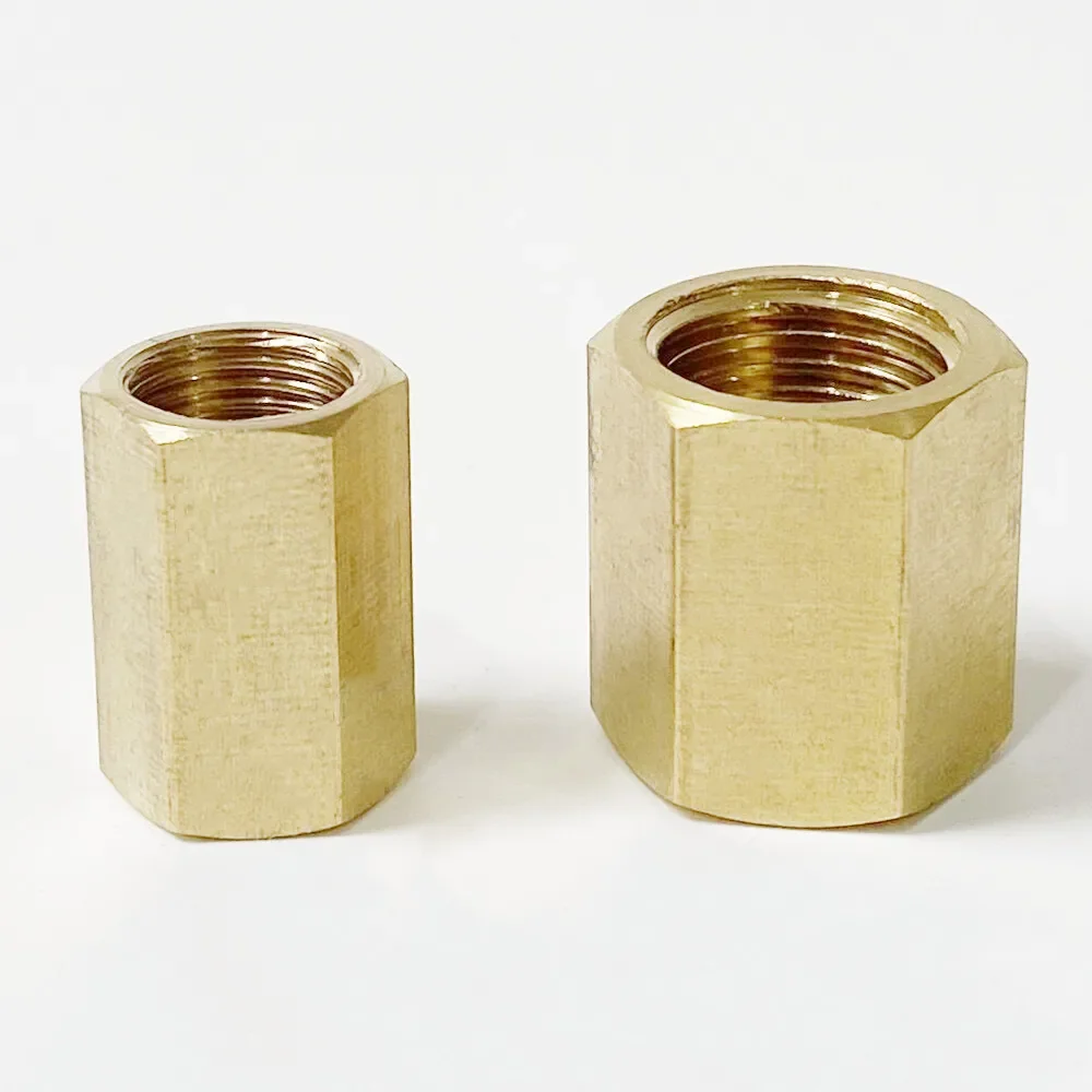 

1/8'' 1/4'' 3/8'' 1/2'' 3/4'' 1'' BSP Female Thread Brass Pipe Fitting Hex Coupling Connector Adapter