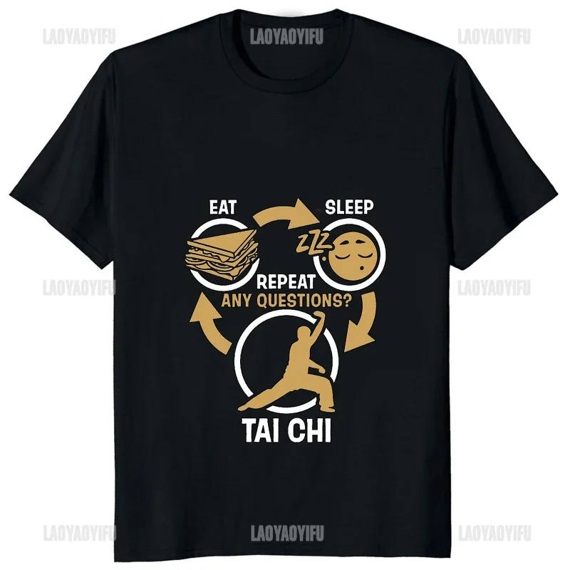 Tai Chi Chuan Classics T-shirt Taiji Vintage Printed Chinese Kung Fu Man T Shirt Casual Fashion Streetwear Hip Hop Women Tshirt image 5