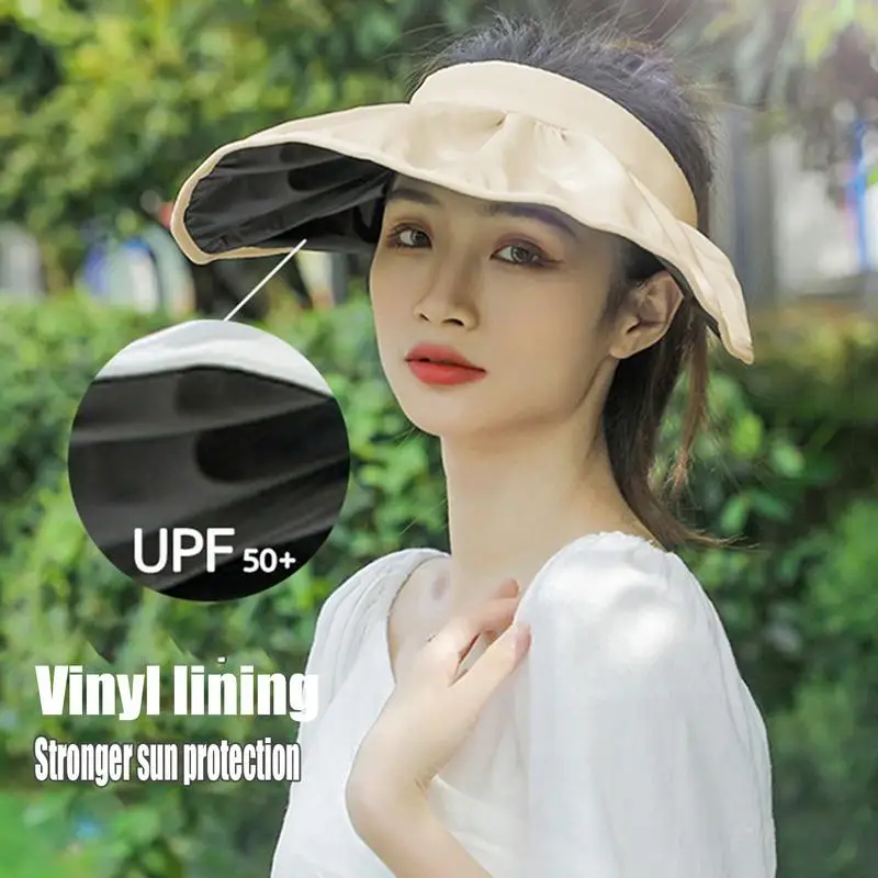 Women Shell Sun Hat Fashionable Sun Visor Hats Wide Brim Visor Hat Womens Hat Breathable Beach Hat For Summer Outdoor Fun