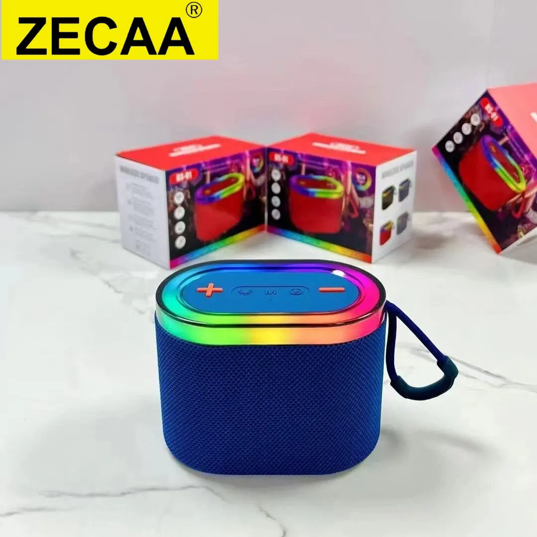 

ZECAA New Portable Mini Bluetooth Speaker Wireless Bluetooth Speaker Box With RGB Color Light New Led Wireless Smart Speaker