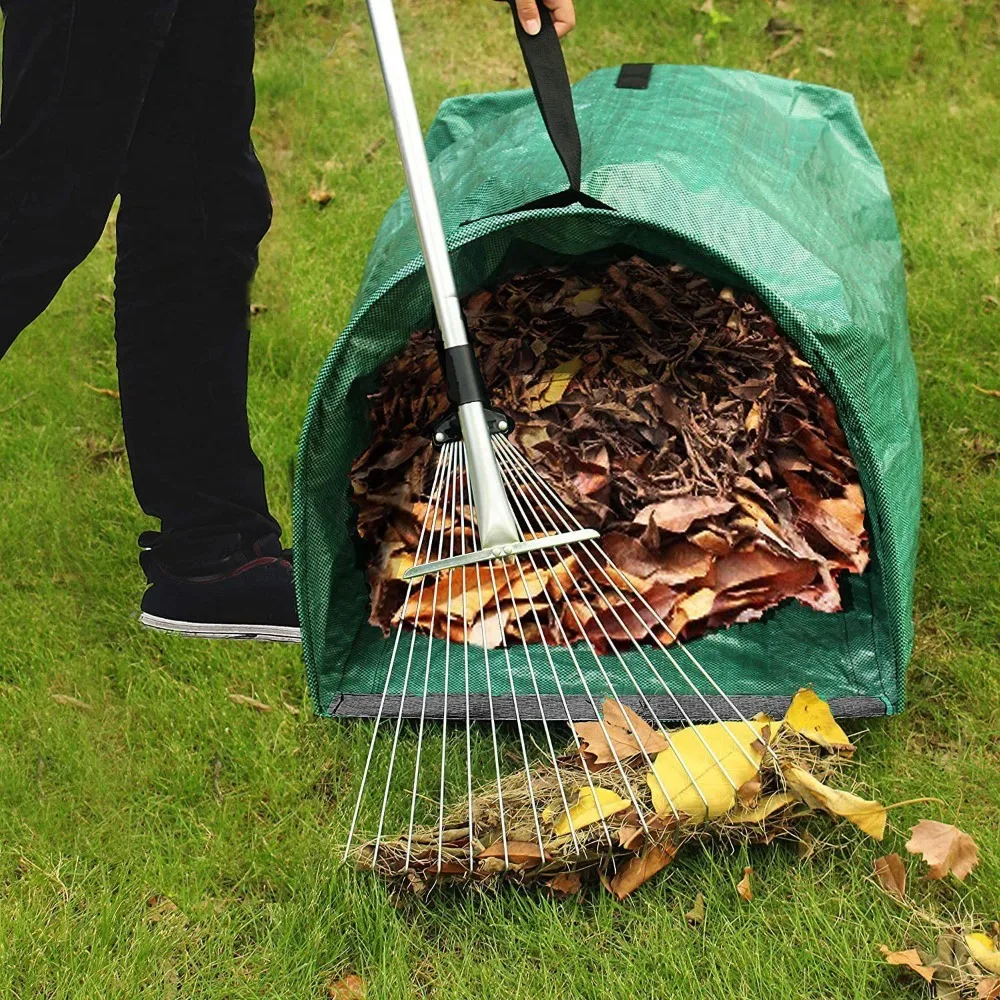 

Hot Sale Large Capacity Fallen Leaf Collection Bag Practical Portable Cleaning Tools with Handles Garden Garbage Bag Garden