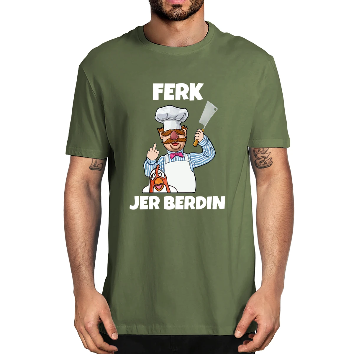 100% Cotton Ferk Jer Berdin Swedish Chef FJB #FJB Funny Political Saying Gift Men's Novelty T-Shirt Women Casual Streetwear Tee