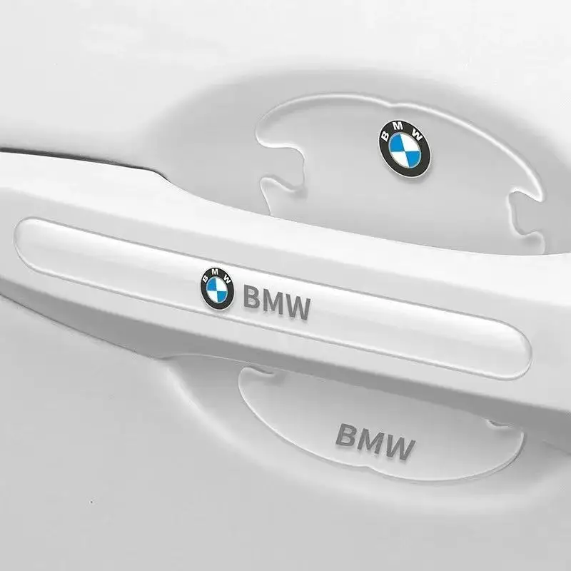 4/8pcs Car Emblem Transparent Door Wrist Handle Protector Stickers For All BMW Performance F25 F26 F15 F16 E90 E91 E92 E60 E84 M