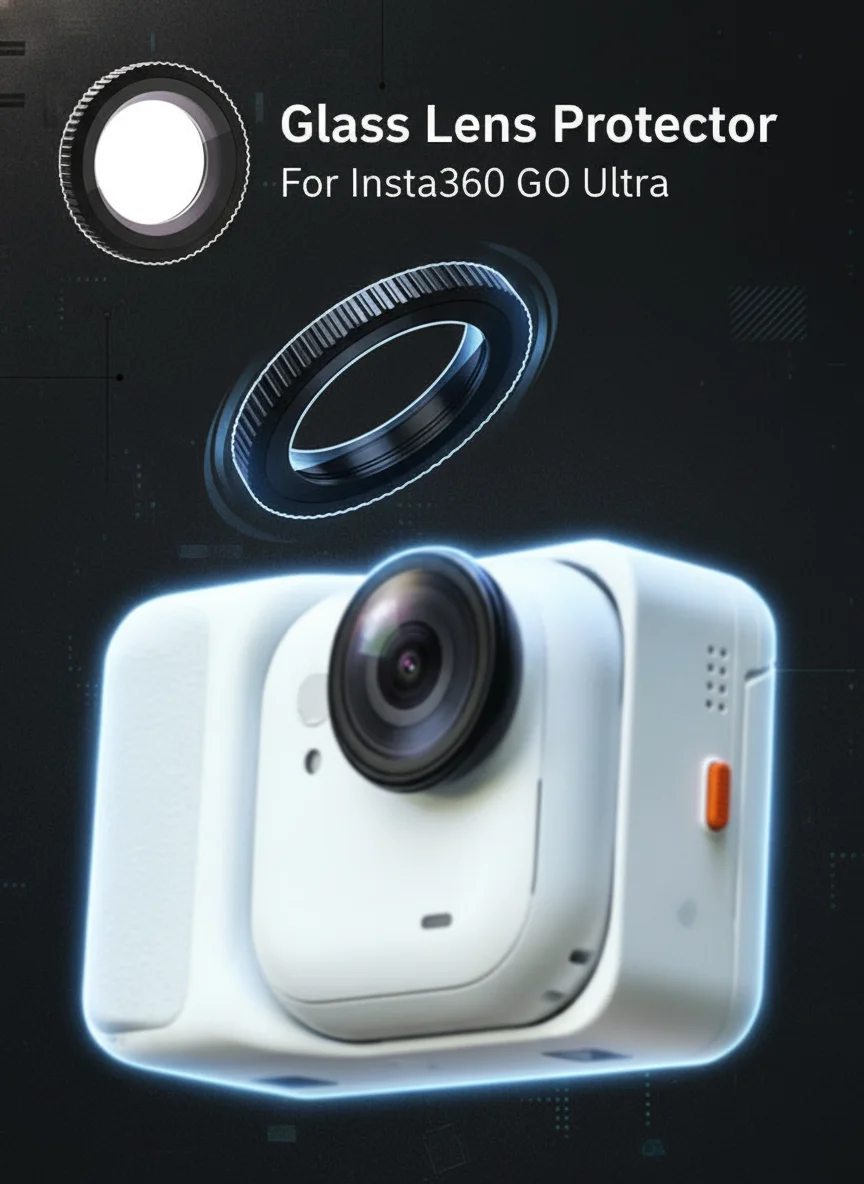 Lens Guard Protector For Insta360 GO Ultra Optical Glass Len Cap Anti-Fog Coating Cover Protection For GO Ultra Camera Accessory