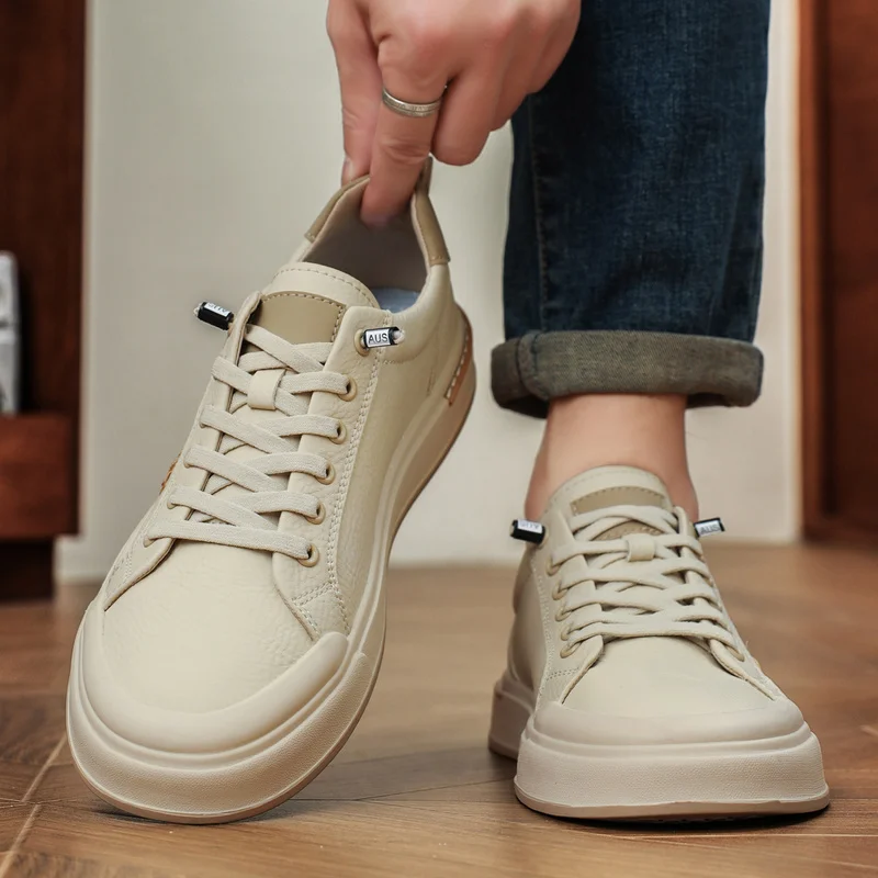 New model Highly popular Breathable Thick soled Waterproof Mens casual shoes Durable Comfortable Shock absorbing Stable grip