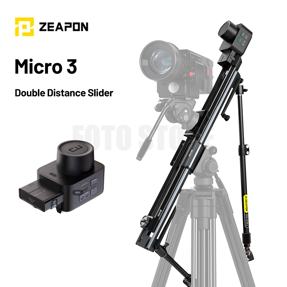 

Zeapon Micro 3 Double Distance Slider E500 E700 E1000 M500 700 1000 Motorized DSLR Camera Video Portable Rail System PS-E1 PD-E1