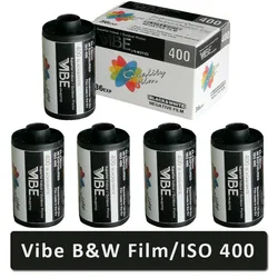 1/2/3/5Roll VIBE 400 Black & White film ISO 400 135 Negative film 36EXP/Roll for Kodak M35/H35 F9 Camera (due date 3.2026)