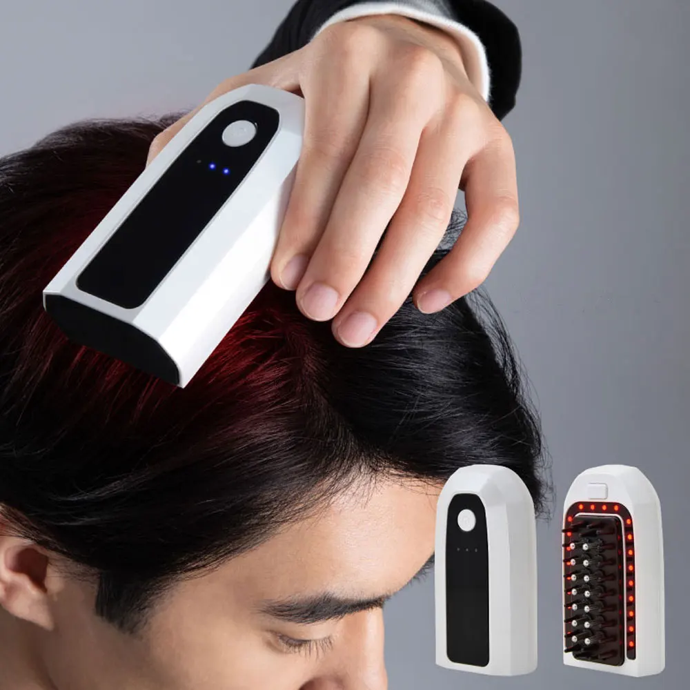 

Electric Wireless Infrared Ray Massage Comb Hair Growth Vibration Head Scalp Massager Hair Conducting Liquid Anti Hair Loss Care