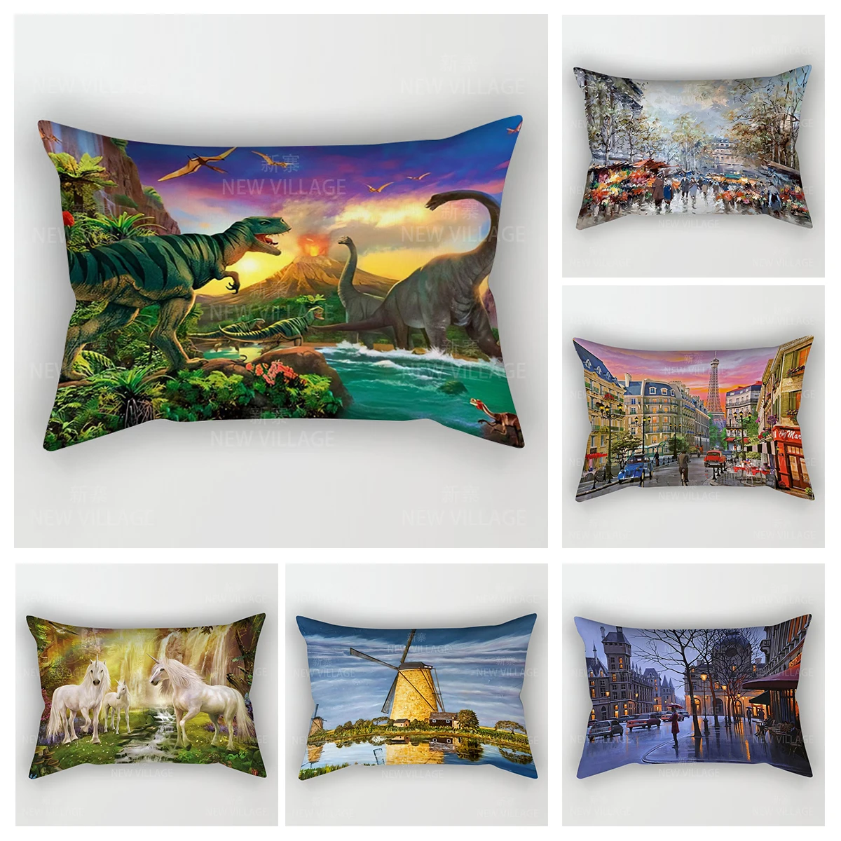 Home autumn decoration Oil painting style pillow cushion cover decorations throw pillow cover 30*50 pillowcase 30x50 40x60 50*70