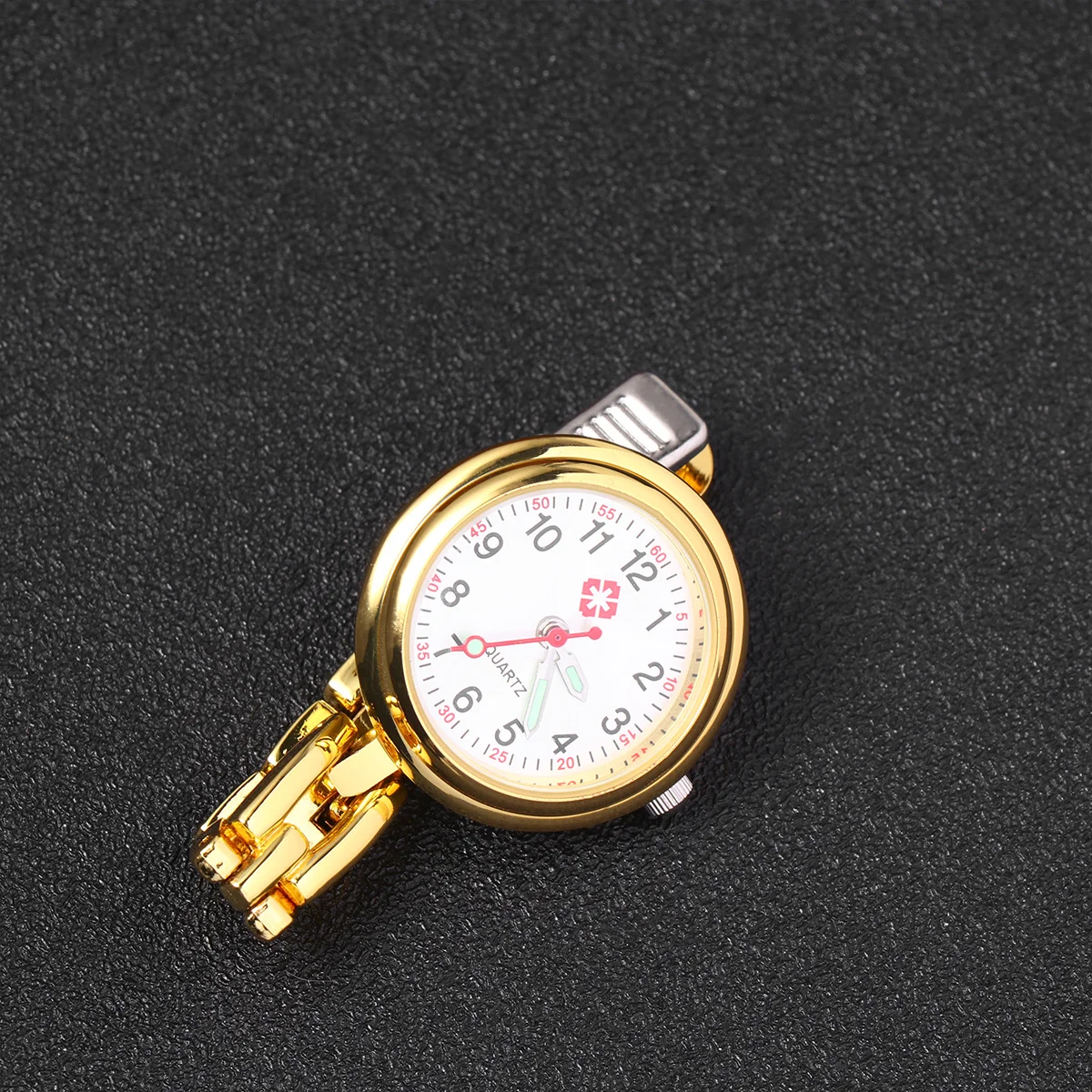 

Golden Pocket Watch for Nurses Medical Quartz Timepiece with Buckle Clip Fashion Vintage Pendant Watch for Men Women