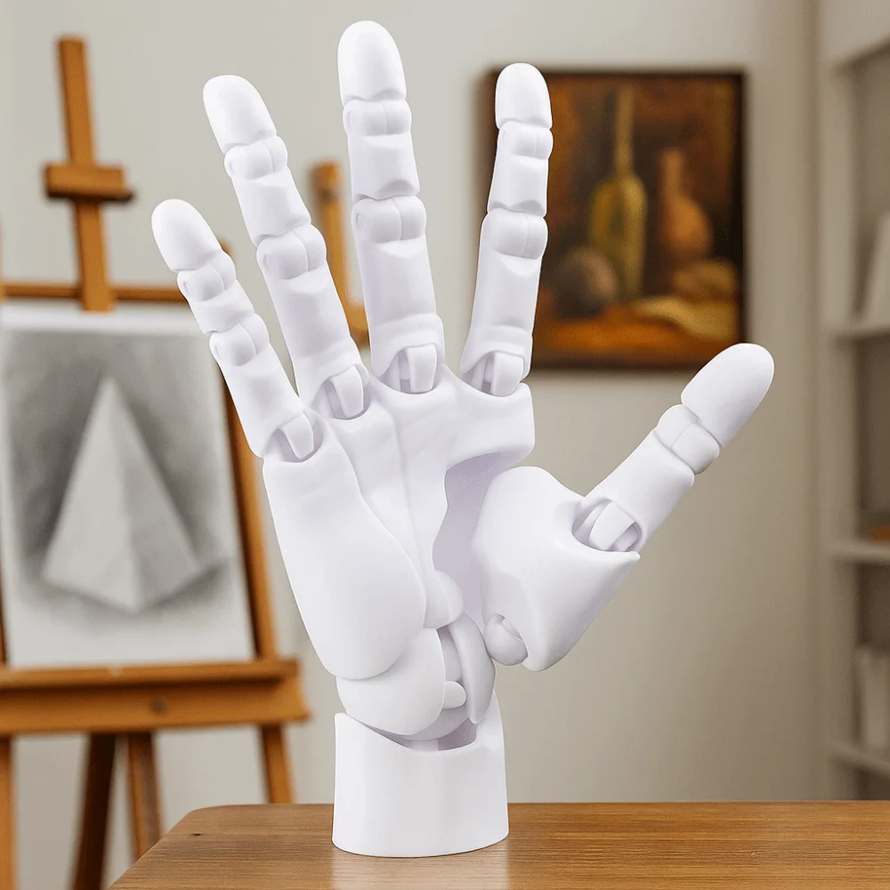 แบบจำลองข้อมือพลาสติกขยับได้ แบบจำลองมือขวาชีวภาพ หุ่นมือจำลองสำหรับการแสดงเคลื่อนไหว ของสะสมมือแบบอนิเมะ