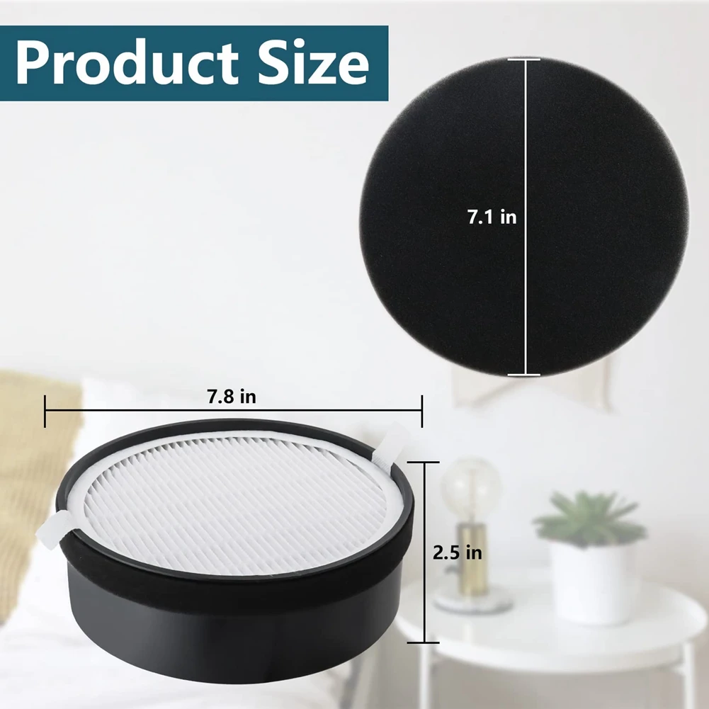 ชิ้นส่วนเครื่องฟอกอากาศ HEPA Filter อุปกรณ์เสริมสําหรับเครื่องฟอกอากาศ Levoit, Lv-H132, Lv-H132-Rf ชุดกรองคาร์บอนที่เปิดใช้งาน