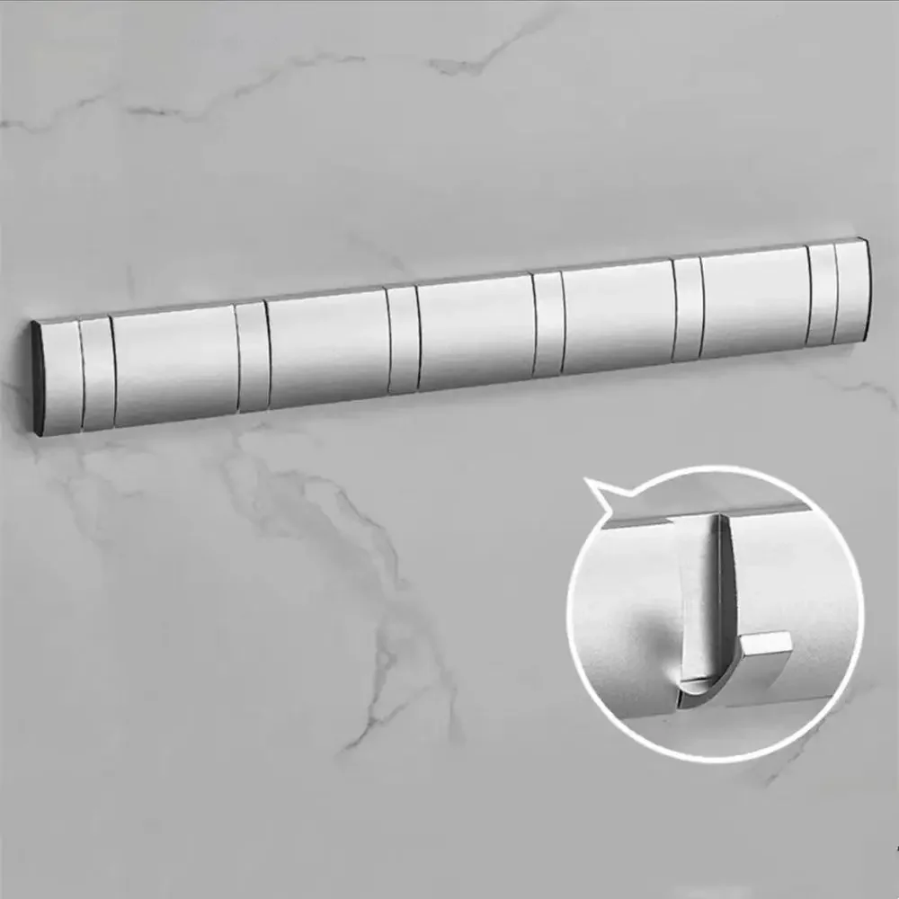 

Retractable Bathroom Accessories For Bathroom Back Door Nail Free Installation Hooks Coat Rack Clothes Holder Towel Hanger