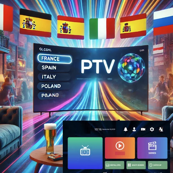 2025 TV IPTV Box، نظام أندرويد 4K UHD FHD، IOS 2026 wifi HDMI 1080P توصيل أوروبا العالمية جميع أوروبا FR ES PL USA CA