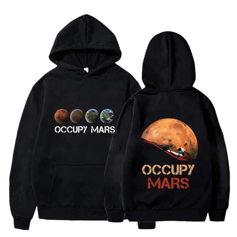 Cool Space X-Sudadera con capucha para hombre y mujer, jersey con estampado Occupy Mars, chándal, Sx-3xl