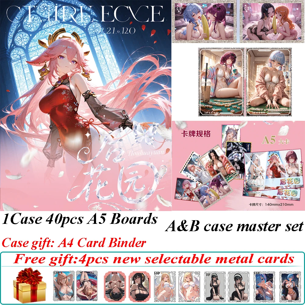 

New Magic Card Creative Back Garden A5 Acrylic Collection Colored Paper Ganyu Hutao Yae Miko Shinobu TCG CCG Sexy Charm Boards