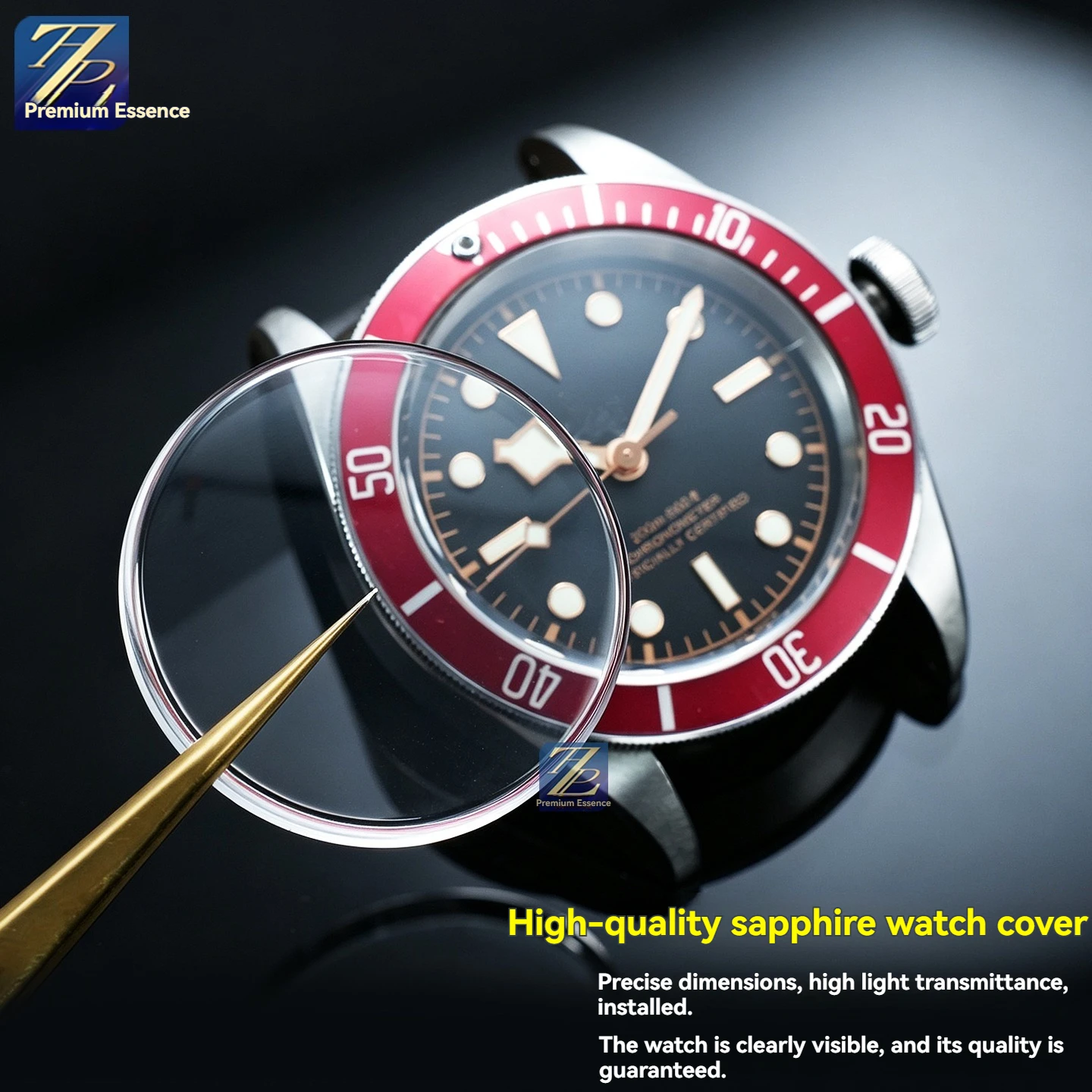 For Tudor Blue Bay Watch M79230 Series Sapphire Glass Lens Tudor Little Red Shield Blue Shield Watch Mirror Mirror Accessories