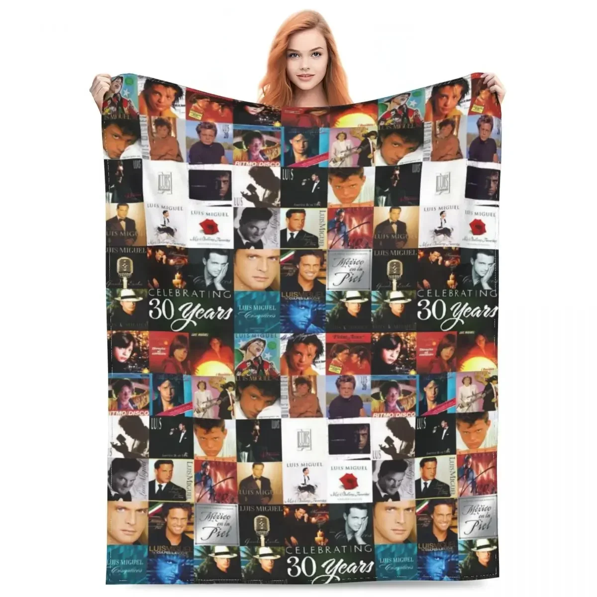 

Luis Miguel Blanket Fleece Printed Mexico El Sol De Relax Ultra-Soft Throw Blankets for Bed Car Quilt