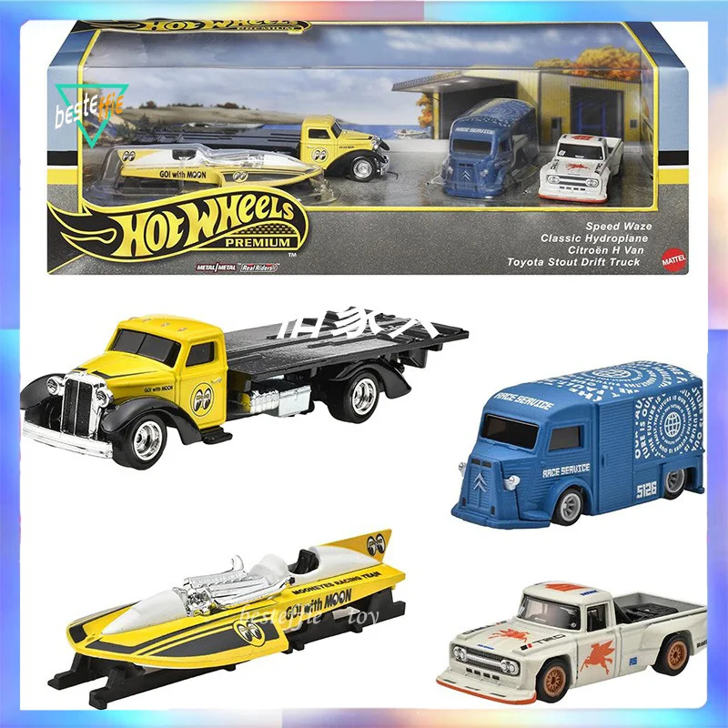 

Hot Wheels Moon Eye Garage GMH39 Самолет Citroen грузовик Toyota Stout Drift Vehicle модель автомобиля из сплава коллекция моделей автомобиля подарок