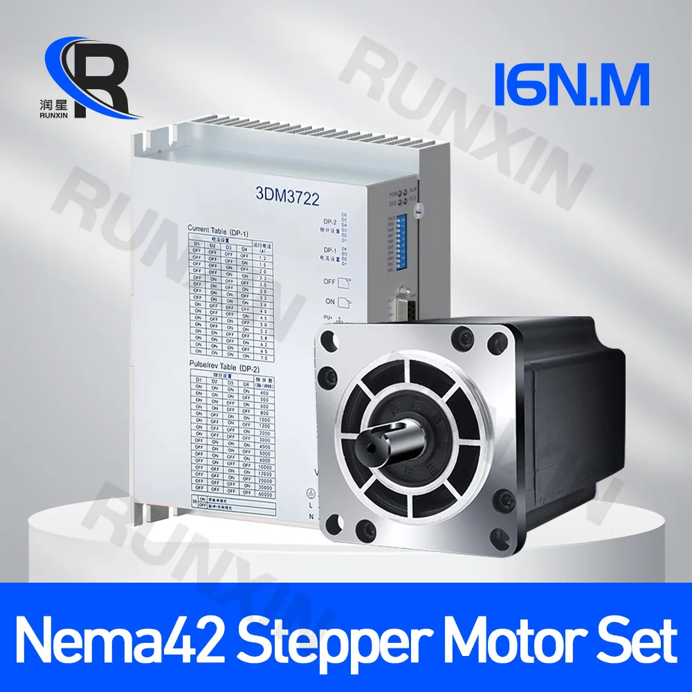 

Nema42 CNC Controller Kit 110BYG350B 3 Phase Stepper Motor+DM3522 / DM3722 Driver 110 Series 16N.m For CNC Parts 3D Printer