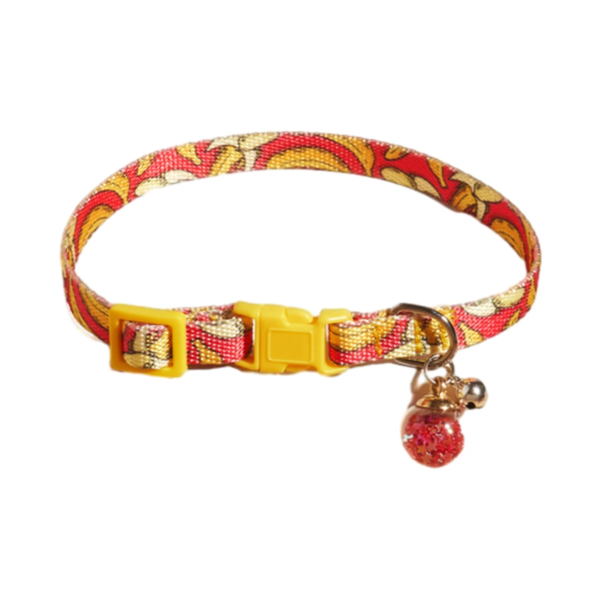 Charm- und Glockenhalsband mit buntem Graffiti-Druck, verstellbares Haustierhalsband, neues Design, modischer Halsring für Katzen und Hunde, Anti-Flucht-Schlaufe – Detail 15