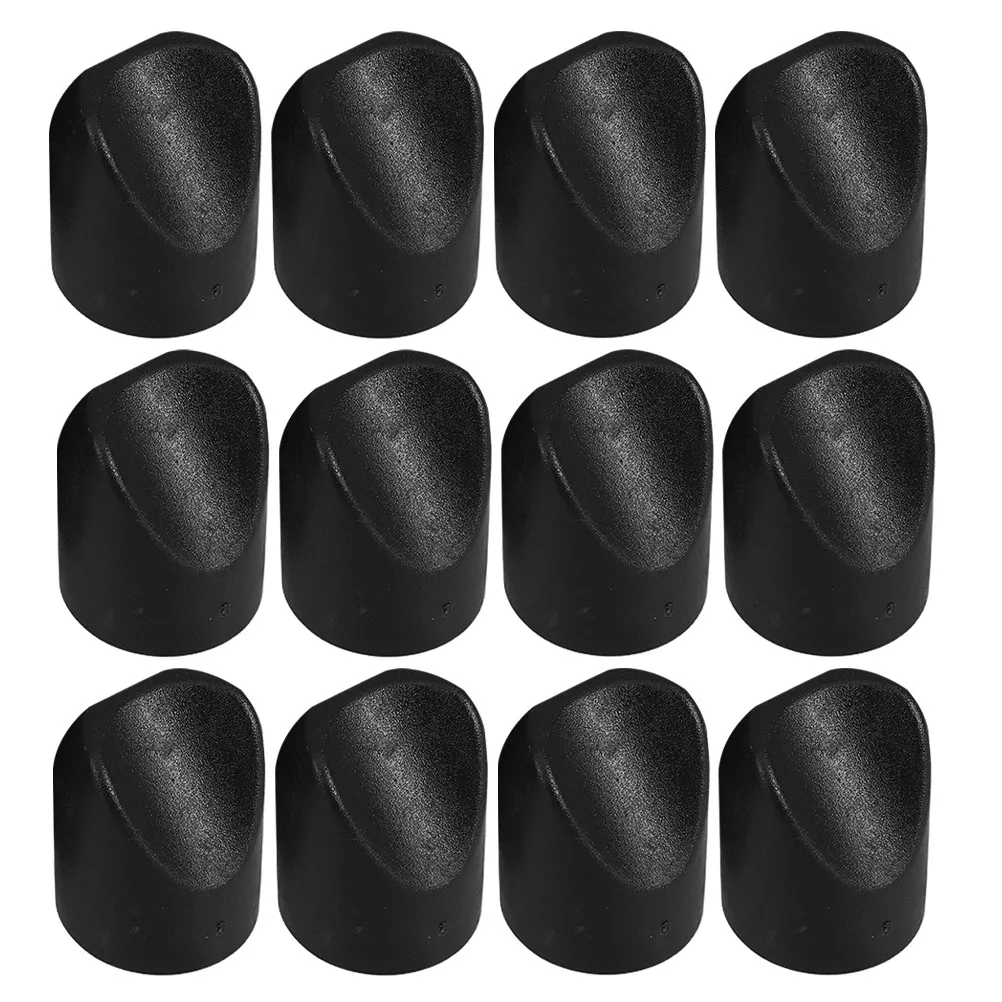 50Pcs Folding Chair End Caps Black V Shaped Heavy Duty Stability Protectors Non Replacement Leg Protectors for Padded