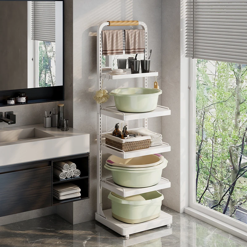 4-tier-metal-tower-rack-bathroom-storage-shelves-with-mirror-standing-adjustable-caddy-home-toilet-storing-soaps-towel-organizer