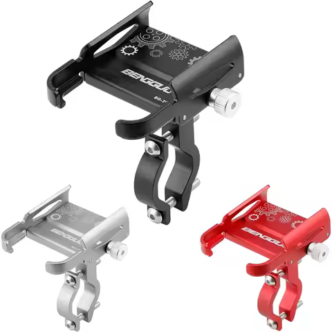 Universal Metal Motorcycle Bicycle Phone Holder Stand Aluminum Alloy MTB Mountain Bike Handlebar Phone Holder Scooter Bracket