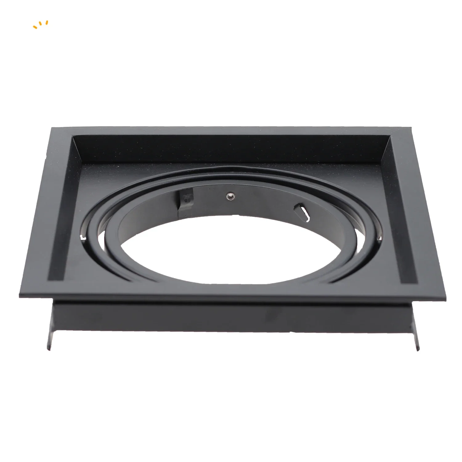 MR16 GU10 Ceiling Square Frame Lighting Accessories Black Recessed Square Downlight Holder Adjustable Frame